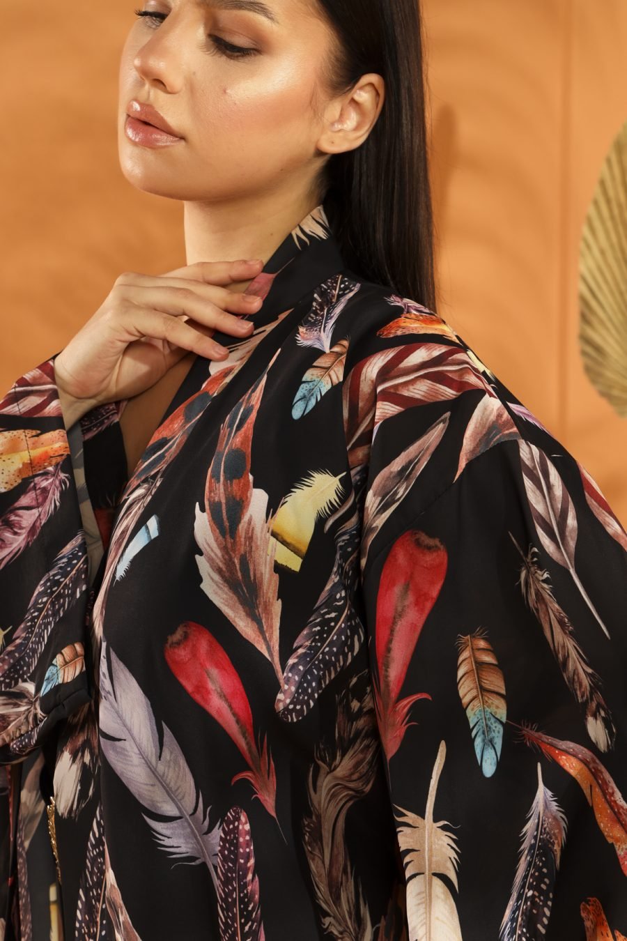 BLACK FEATHER Long KİMONO - Image 5