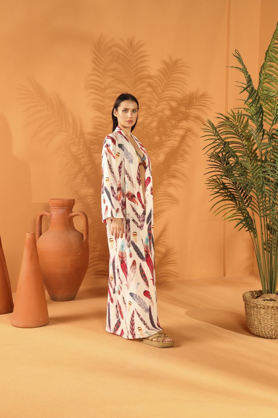 WHITE FEATHER Long KİMONO - Image 3