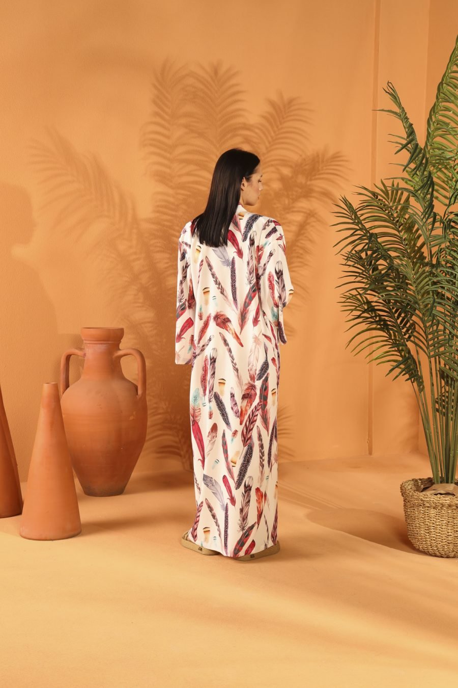 WHITE FEATHER Long KİMONO - Image 4