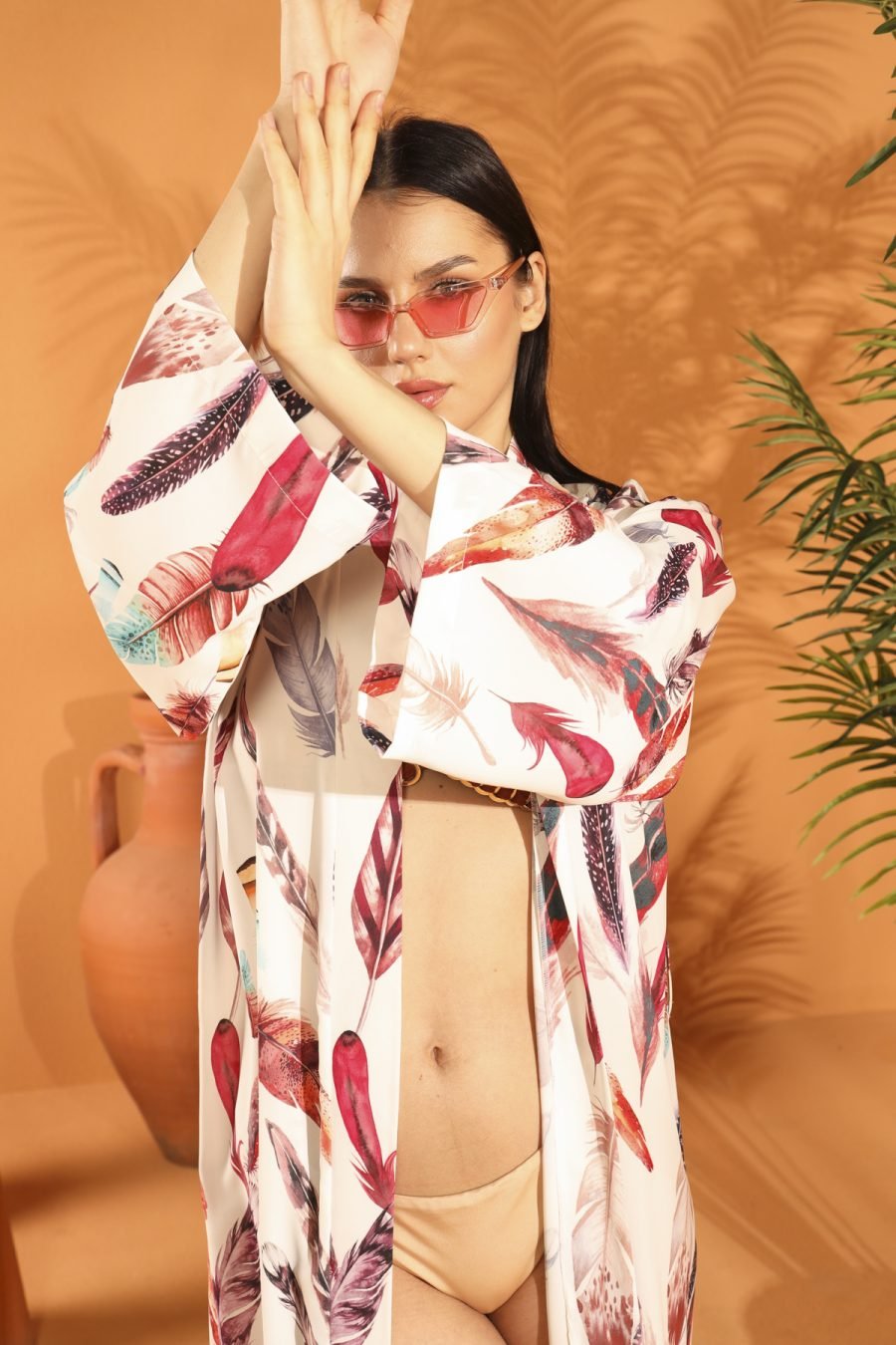 WHITE FEATHER Long KİMONO - Image 6