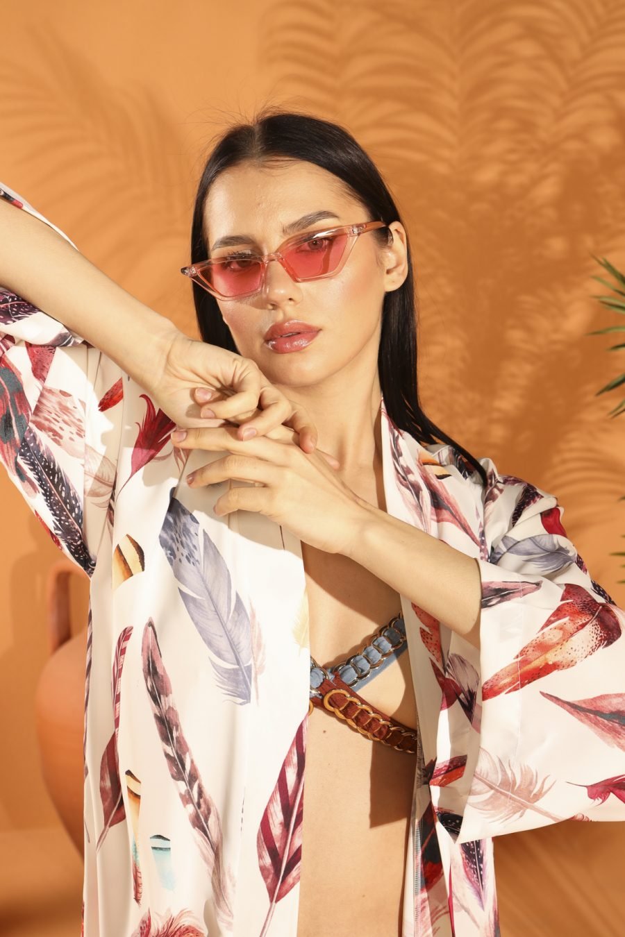 WHITE FEATHER Short KİMONO - Image 4