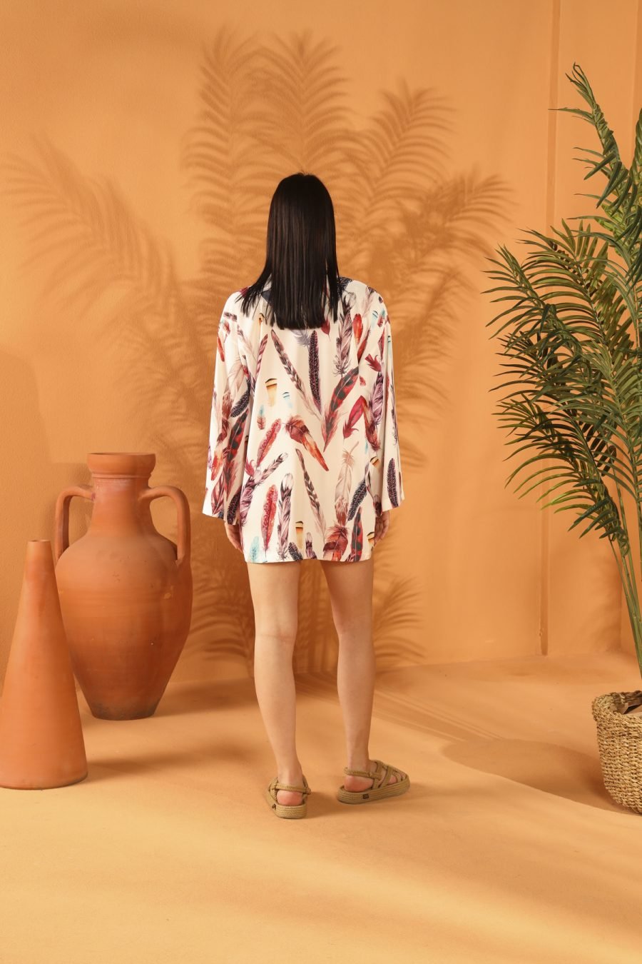 WHITE FEATHER Short KİMONO - Image 3
