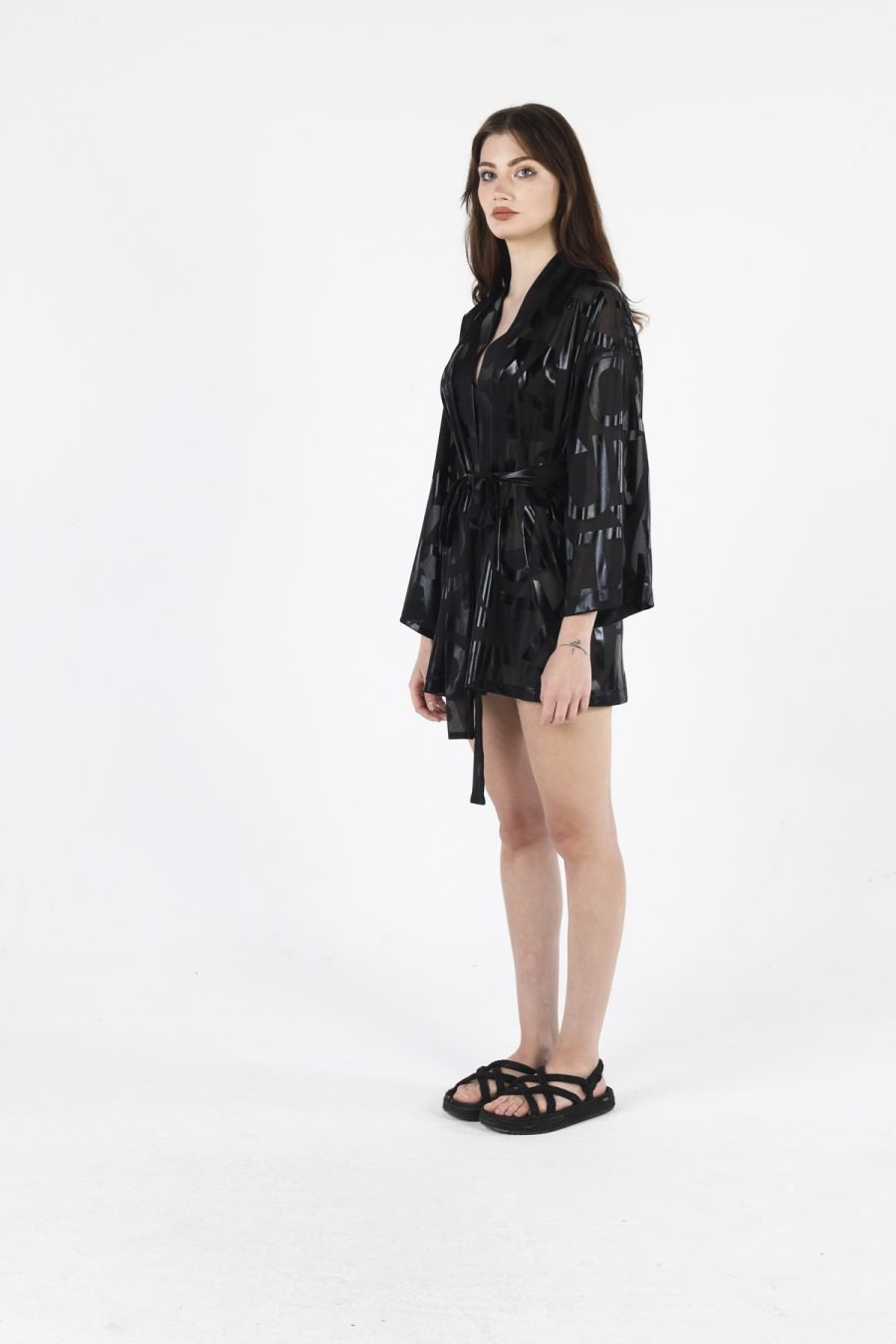 BLACK LETTER Short KİMONO - Image 8