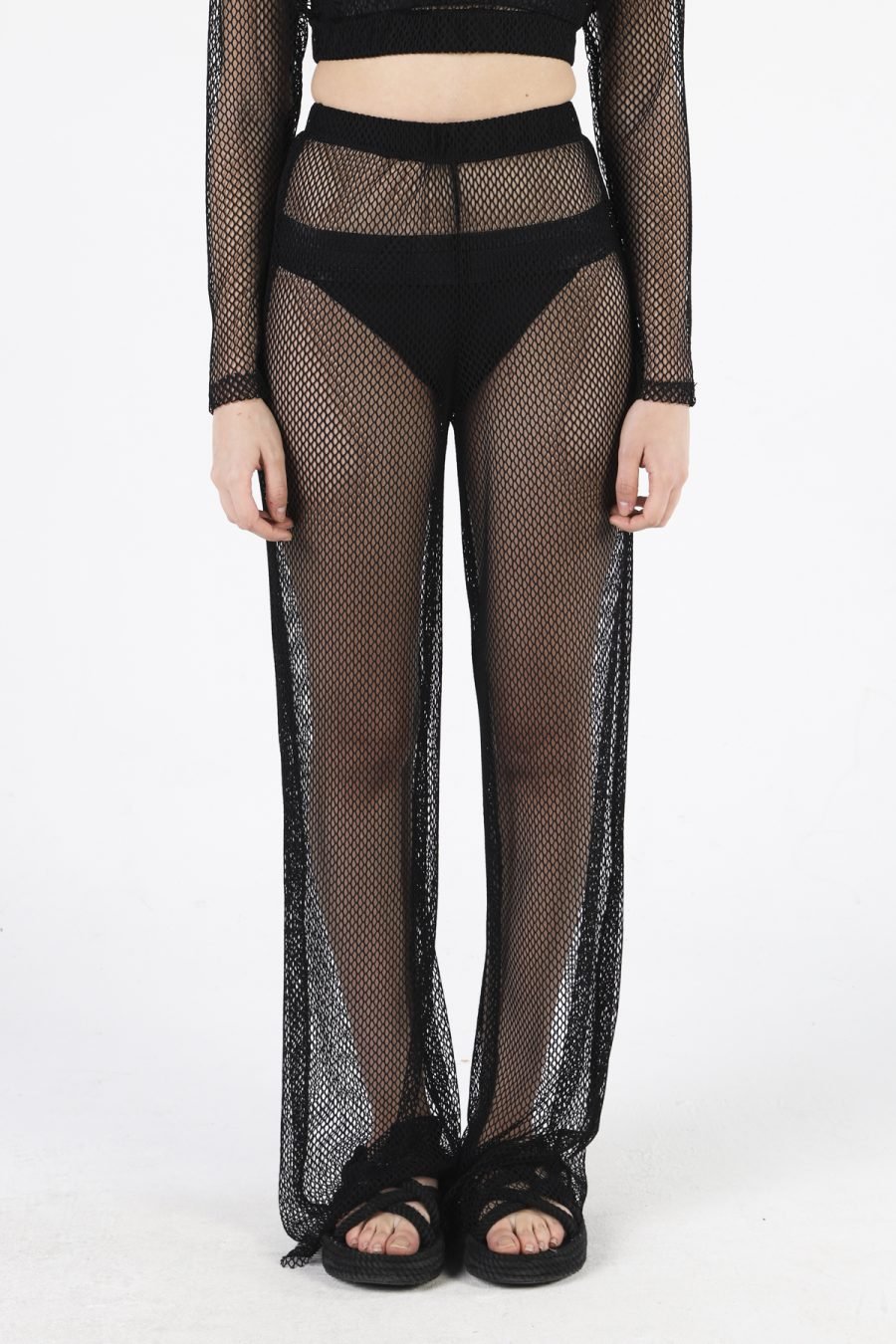 BLACK FISHNET Pants - Image 2