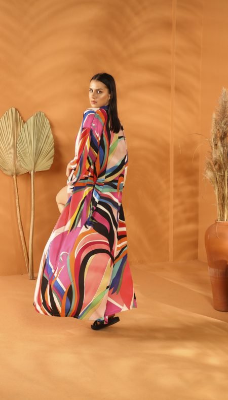 MULTI COLORED Long KIMONO