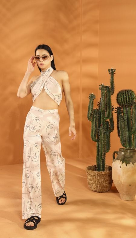 POKER FACE Shawl Pants Set