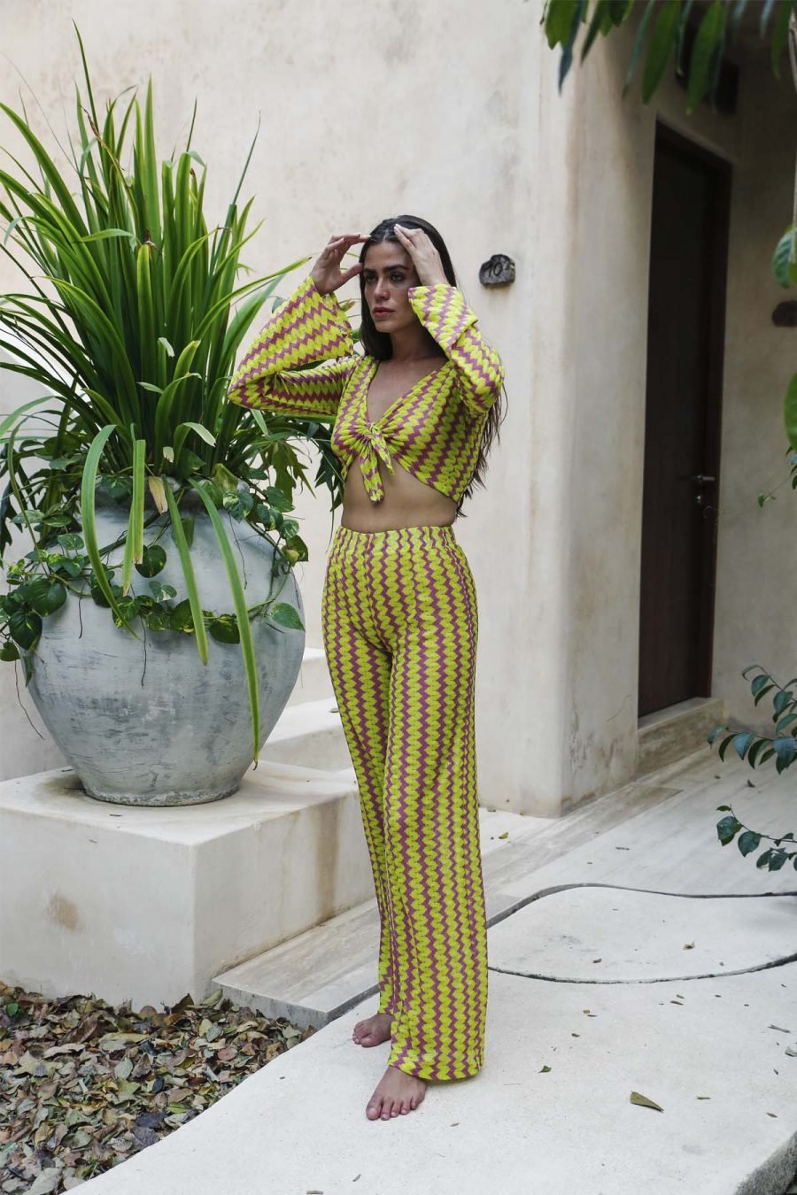 Zıgzag Plaj Pants Top Set - Image 2