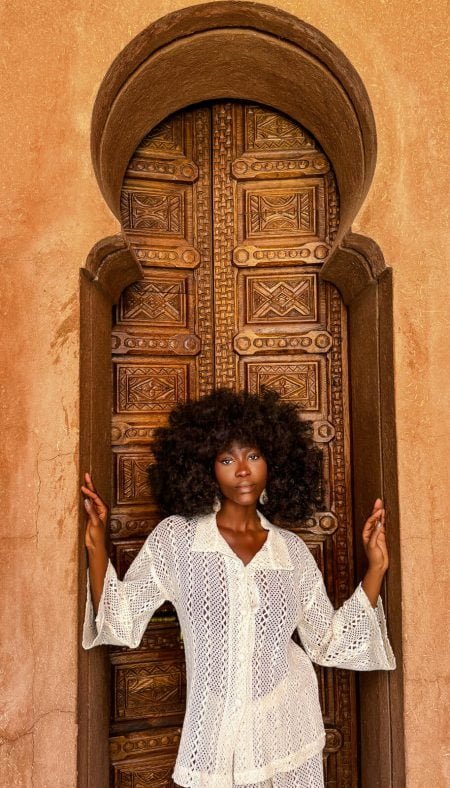 Amenjana Shirt Collar Top