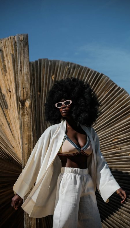 La Pause Cream Short Kimono