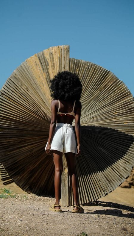 La Pause Cream Shorts