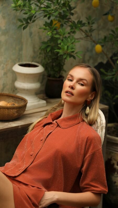 Argente Orange Crop Top