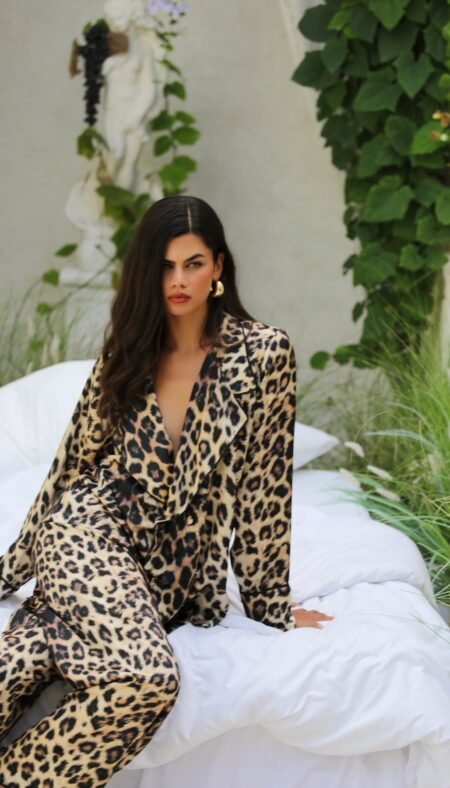 Leopard Double Breasted Top