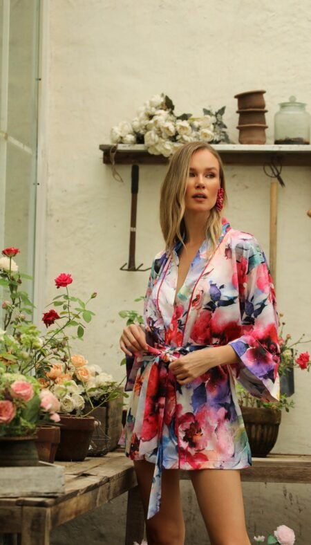 Rosalie Short Kimono Robe