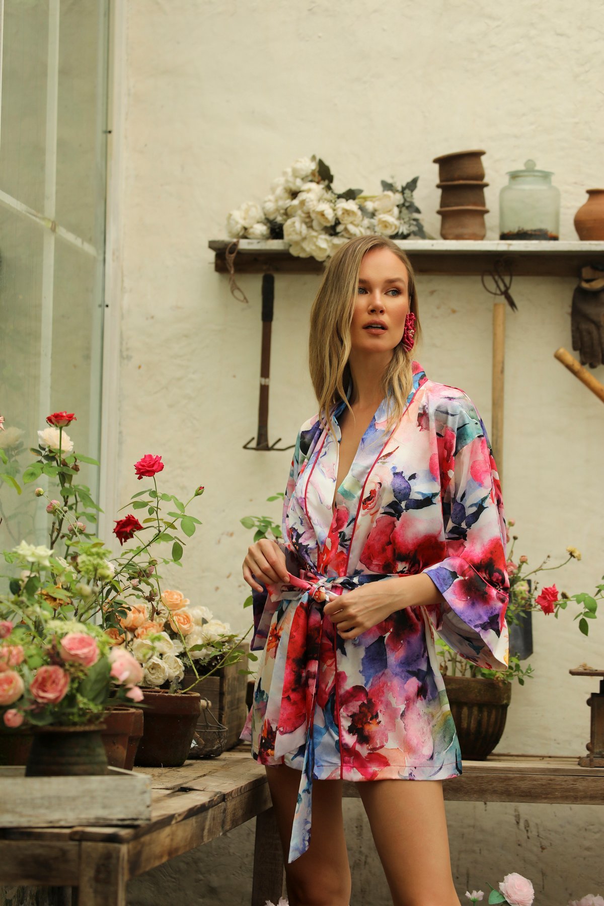 Rosalie Short Kimono Robe