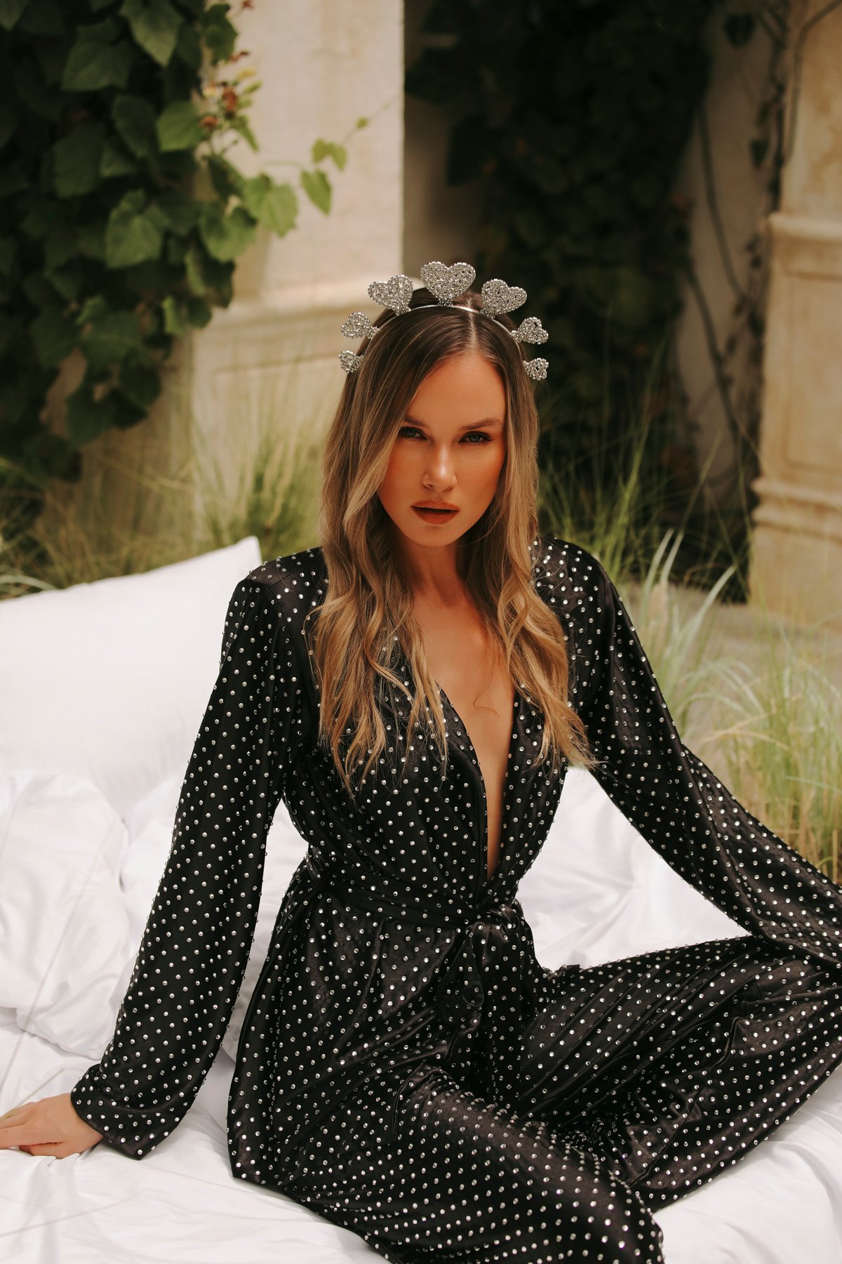 L’aura Beraded Long Sleeve Top