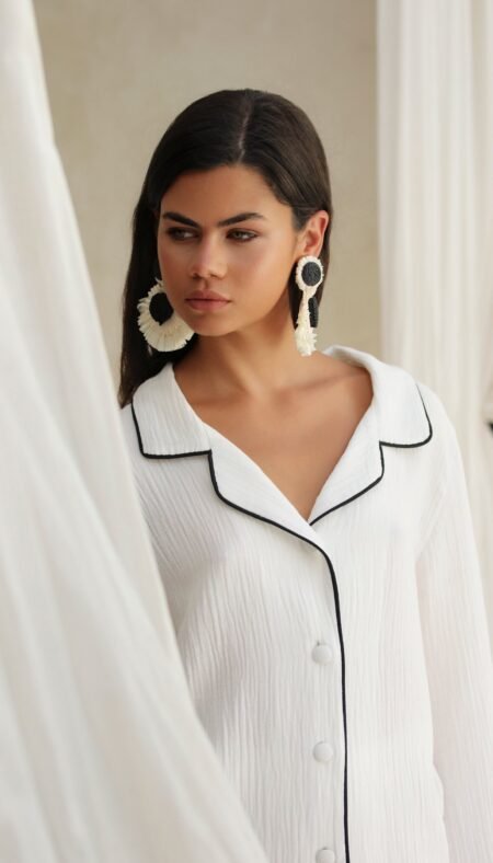 Helen Blanc Long Sleeve Shirt