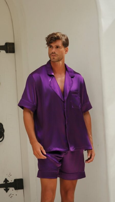 Code Violet Satin Shirt
