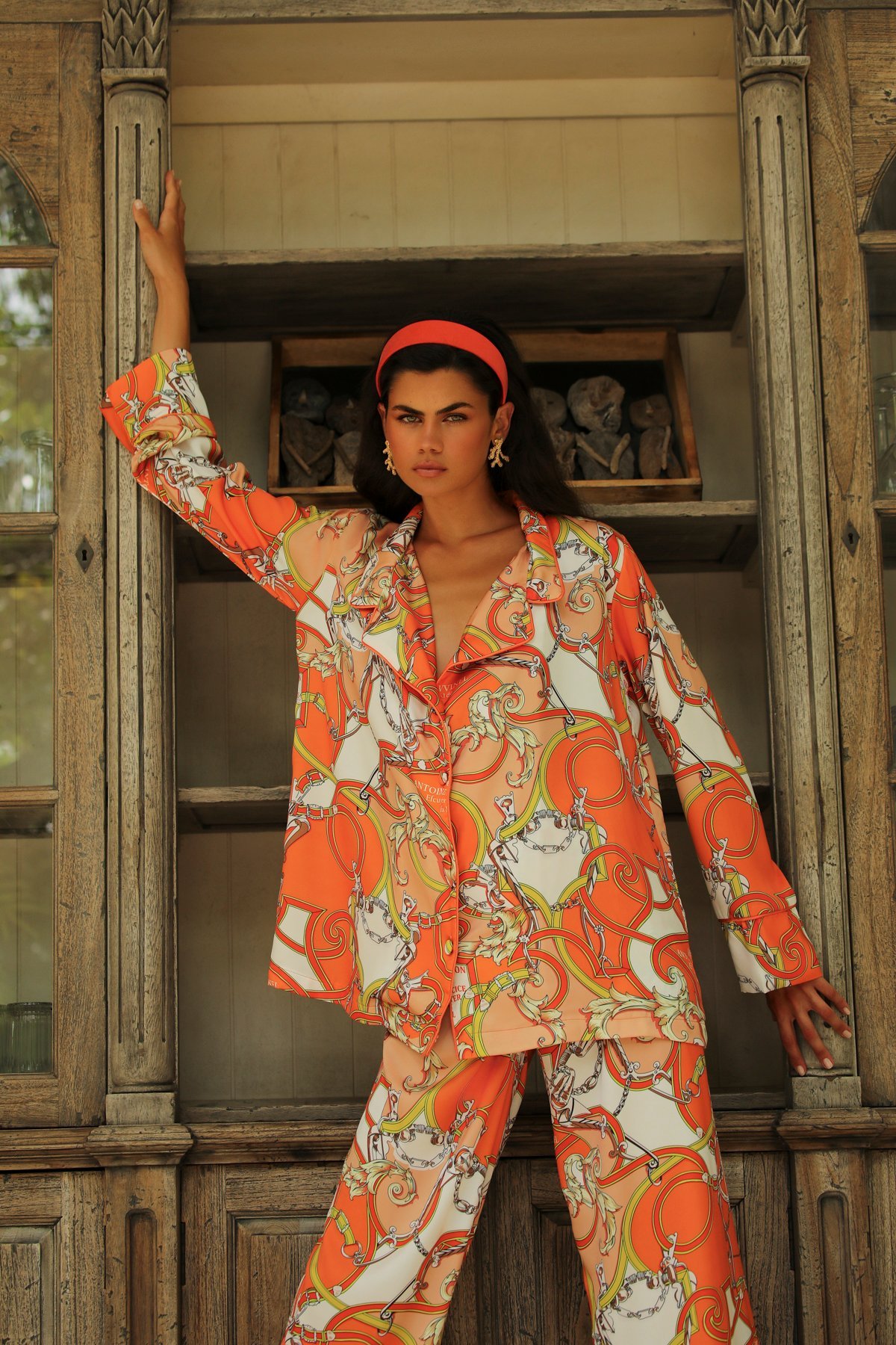 Aurelie Orange Pant Set - Image 8