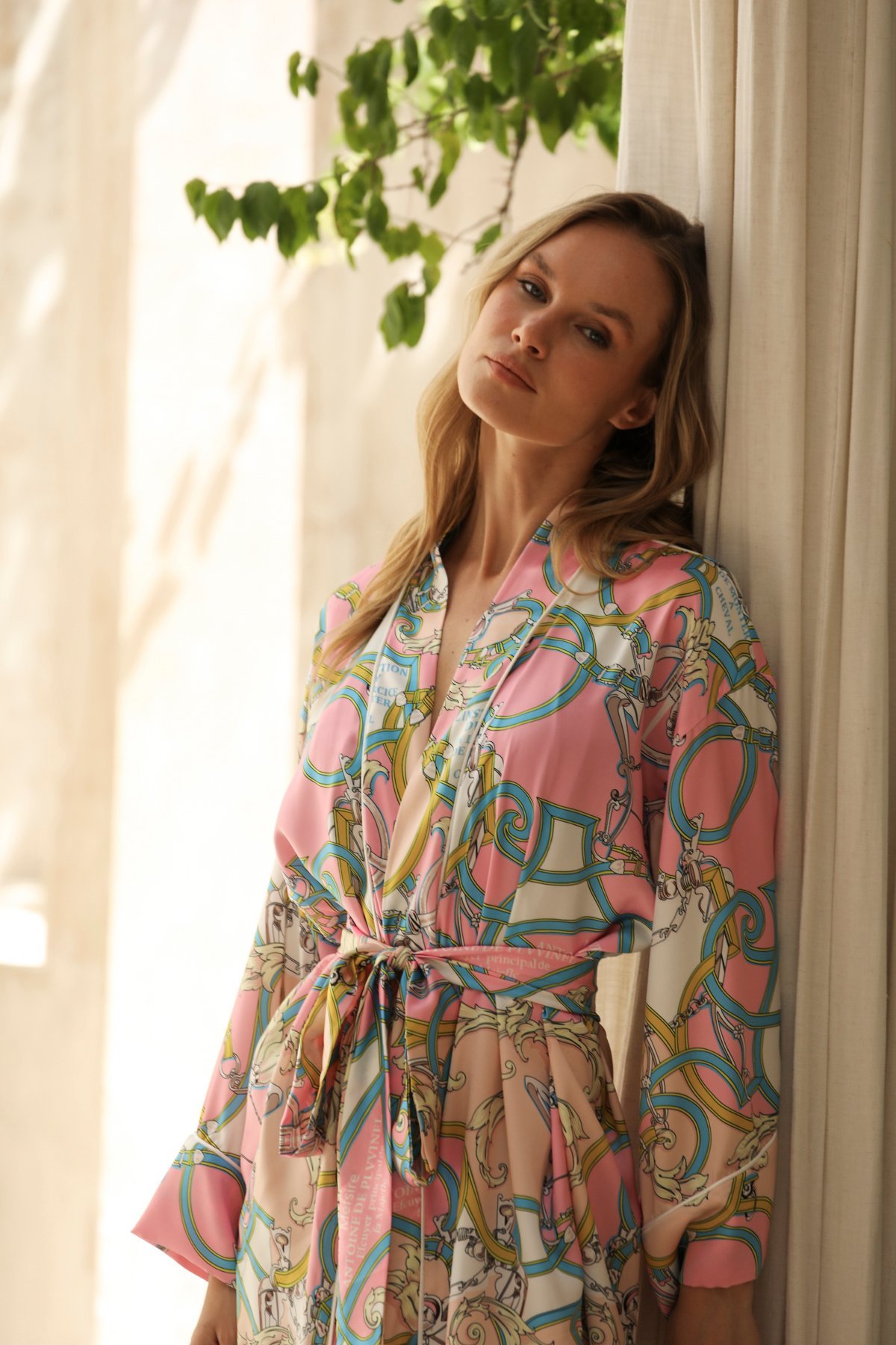 Aurelie Rose Short Kimono Robe - Image 5