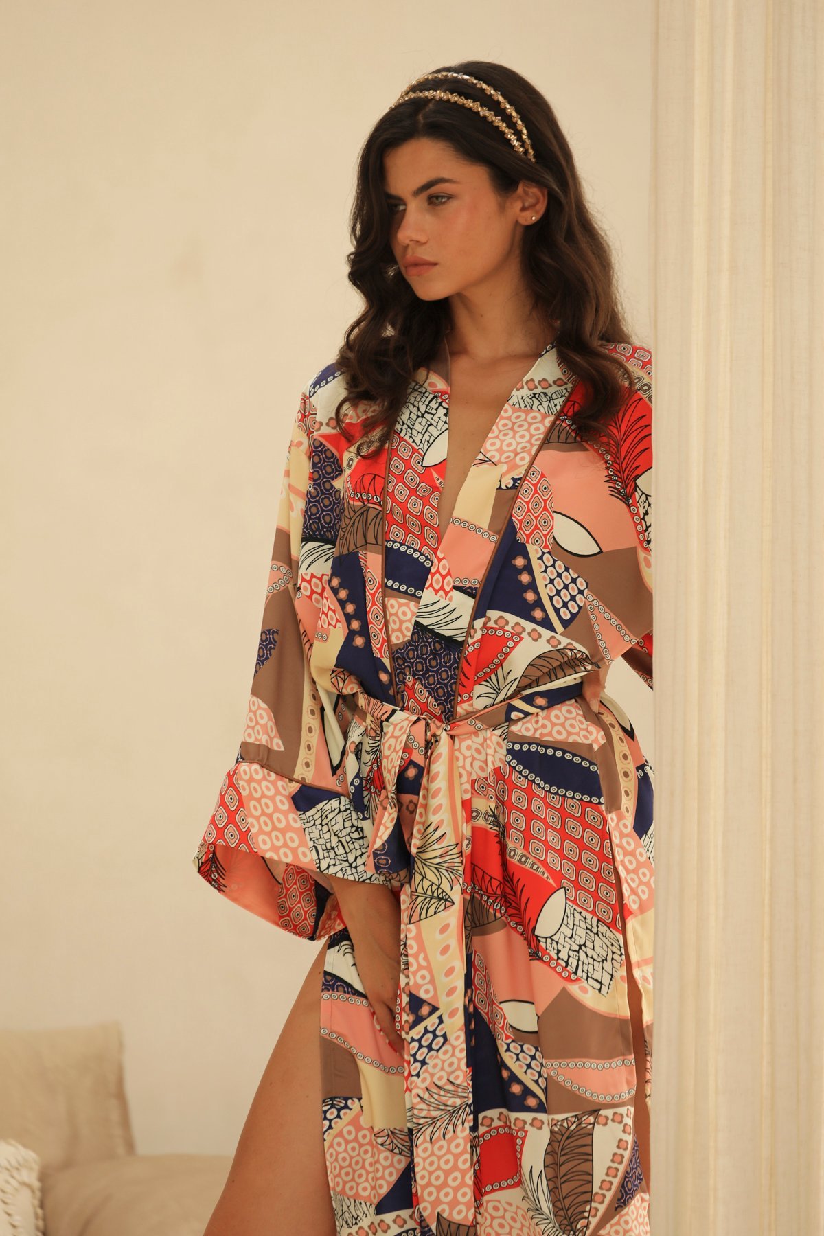 Minuit Long Kimono Robe - Image 5