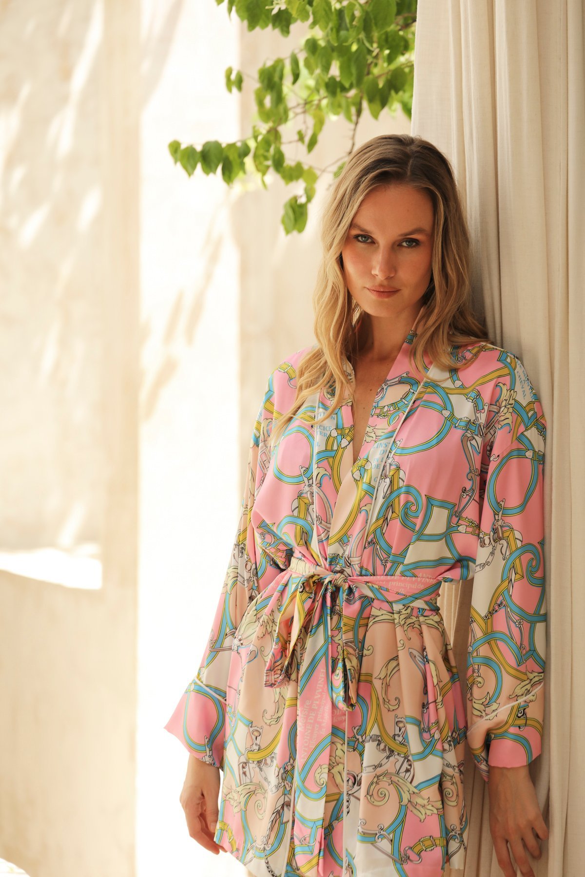 Aurelie Rose Short Kimono Robe - Image 6