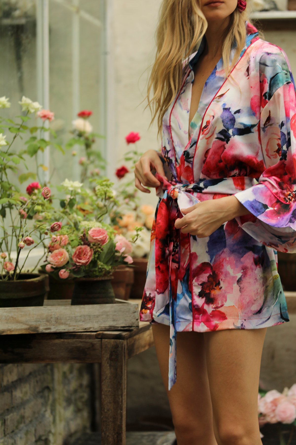 Rosalie Short Kimono Robe - Image 4
