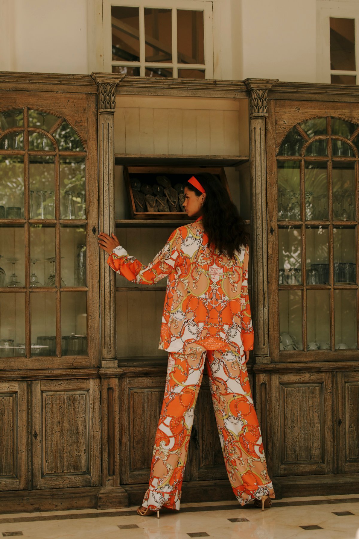 Aurelie Orange Pant Set - Image 6