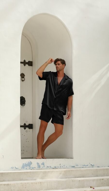 Code Black %100 Silk Short Set